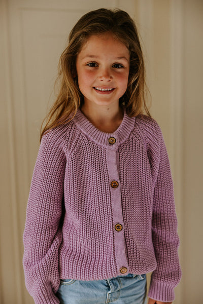 Raglan Cardigan – orchid