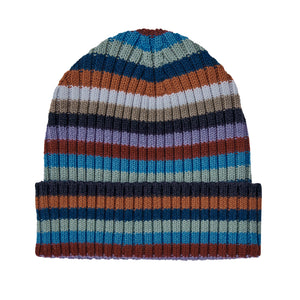 Rib Beanie – multi stripe