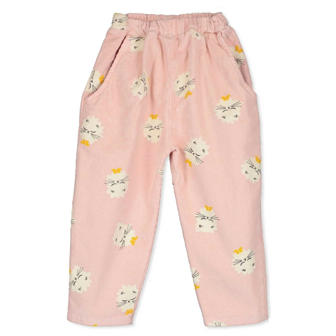 Kittens Rose Corduroy Wide Pants