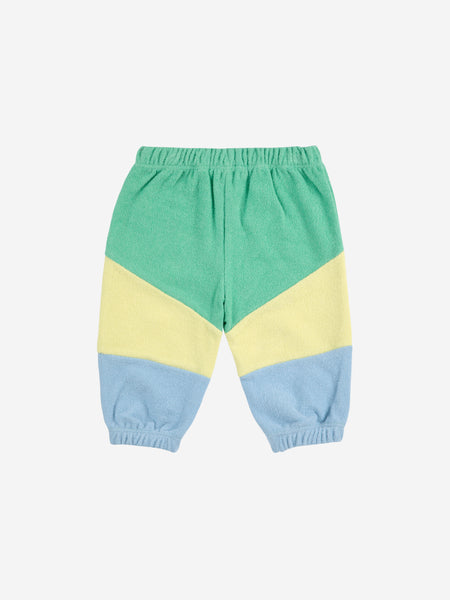 Baby Green Color Block Jogging Pants