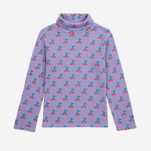 Cherry All Over Turtle Neck T-Shirt