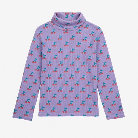 Cherry All Over Turtle Neck T-Shirt