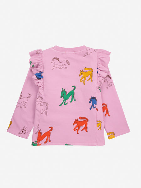 Wonder Horse All Over Ruffle Sweatshirt