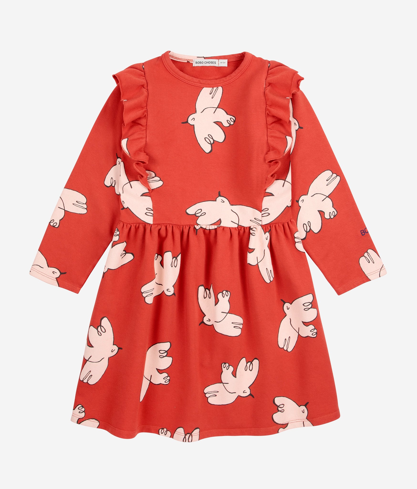 Freedom Bird All Over Ruffle Dress