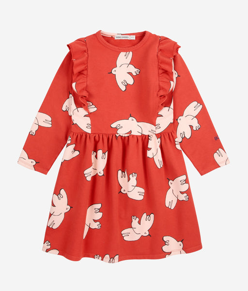 Freedom Bird All Over Ruffle Dress