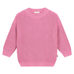 Chunky Knitted Sweater – bubblegum pink