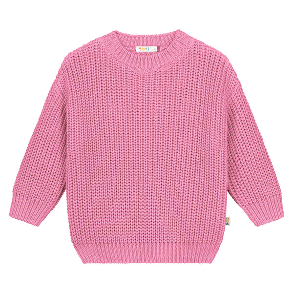 Chunky Knitted Sweater – bubblegum pink