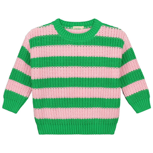 Chunky Knitted Sweater – Spring Stripes