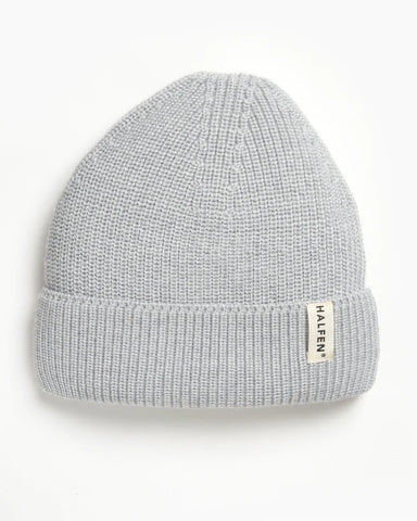 Strick Beanie Merino – grau