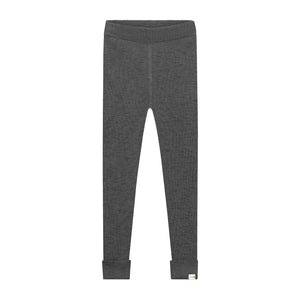 Knitted Legging Fine Rib – charcoal