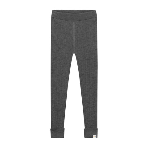 Knitted Legging Fine Rib – charcoal