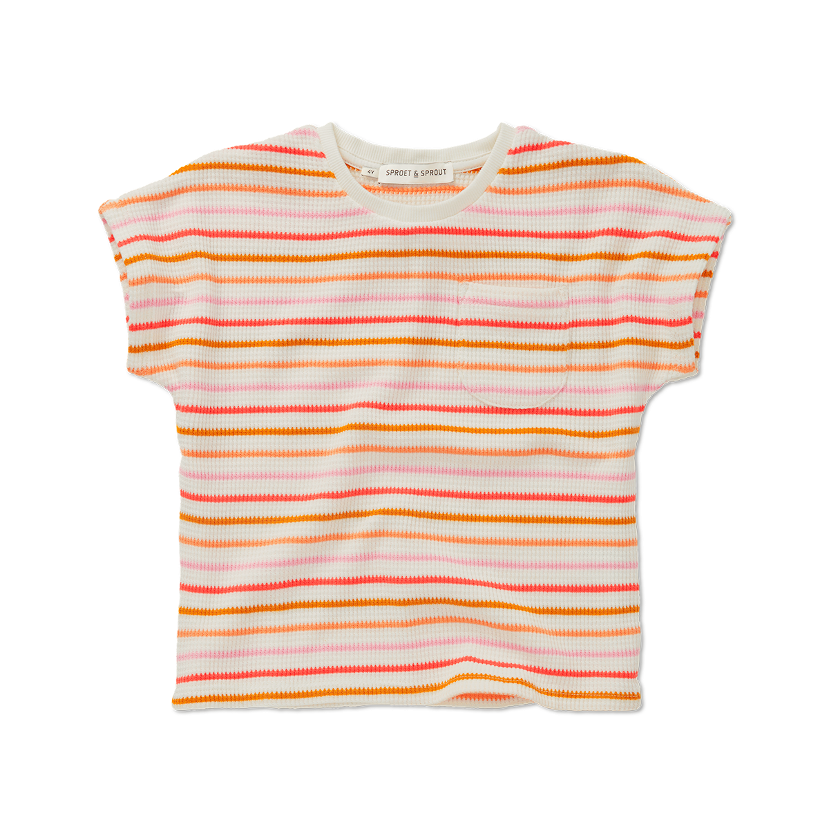 T-Shirt Waffle Stripes – off-white