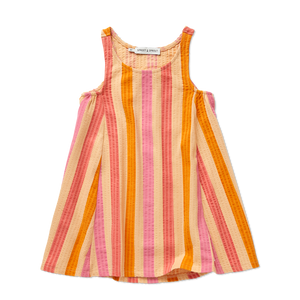 Sleeveless Dress Stripes – nectarine