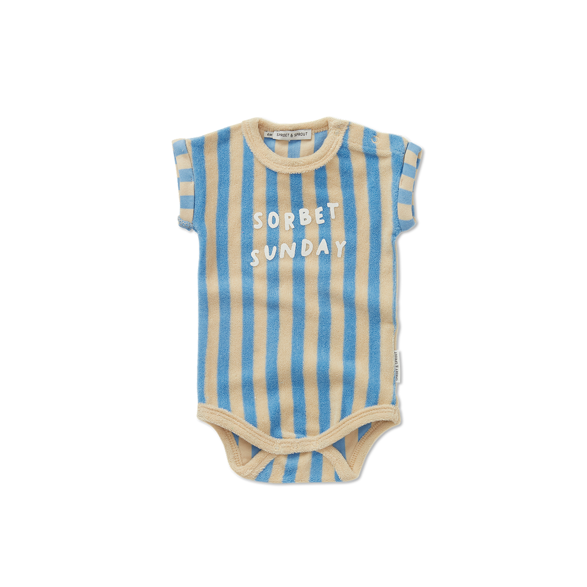 Terry Romper Stripes – sesame