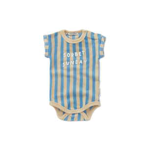 Terry Romper Stripes – sesame