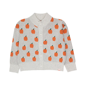 Apples Mockneck Cardigan – light grey heather