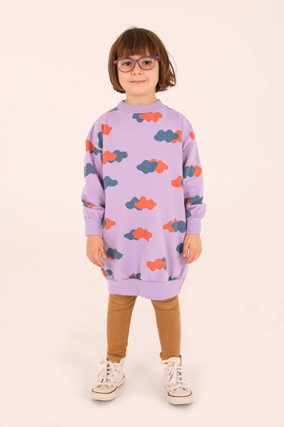 Long Sweatdress Little Clouds – mauve