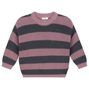 Stripes Knitted Sweater – heather