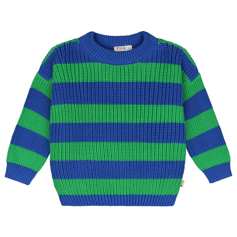 Stripes Knitted Sweater – peacock