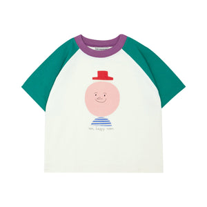 Mr. Happy Man Color Block Kids T-Shirt