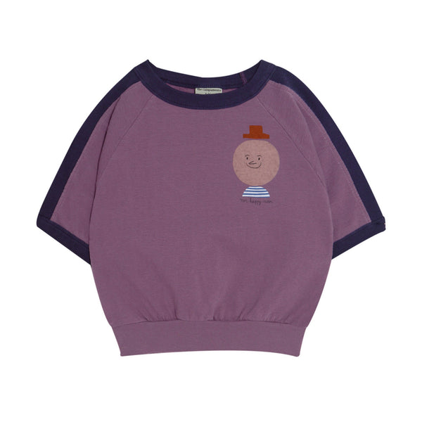 Mr. Happy Man Purple Kids T-Shirt