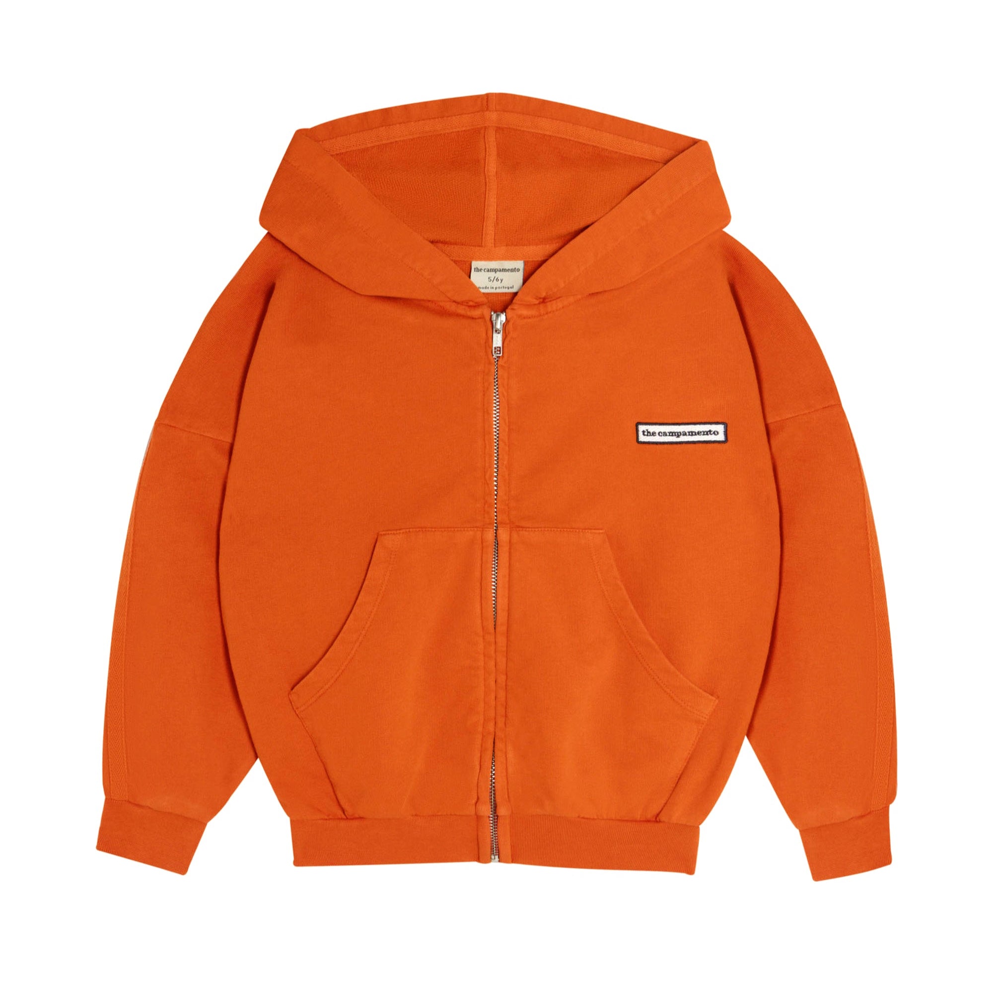 Orange Washed Kids Zipped Hoodie