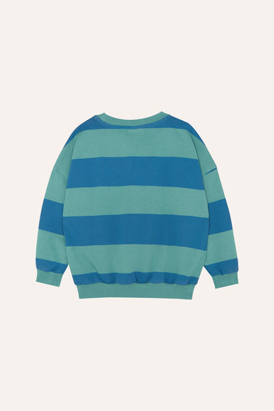 Blue Stripes Oversized Kids Sweatshirt