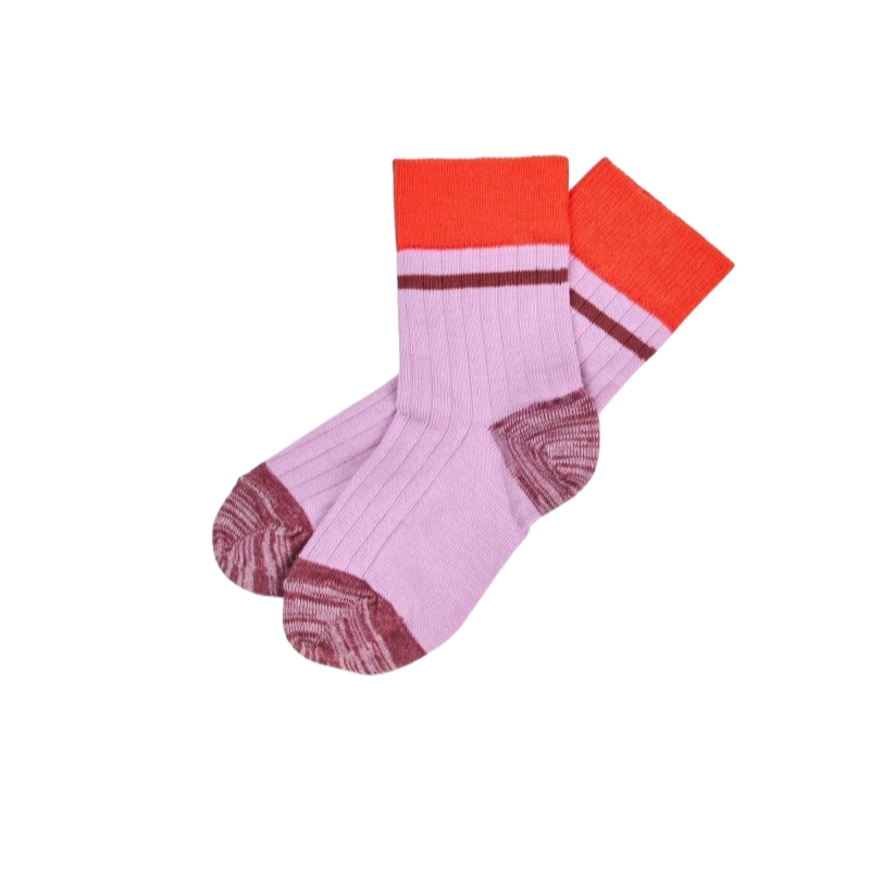 Colour Block Socks – orchid