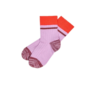 Colour Block Socks – orchid