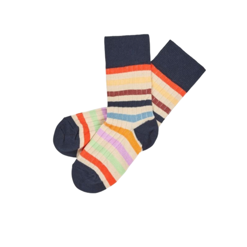 Classic Stripe Socks – dark navy/multi stripe