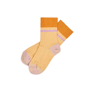 Colour Block Socks – vanilla