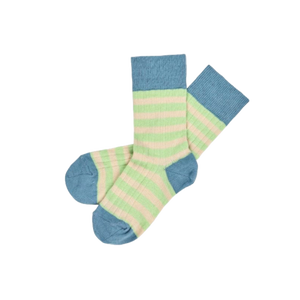 Classic Stripe Socks – washed indigo/emerald