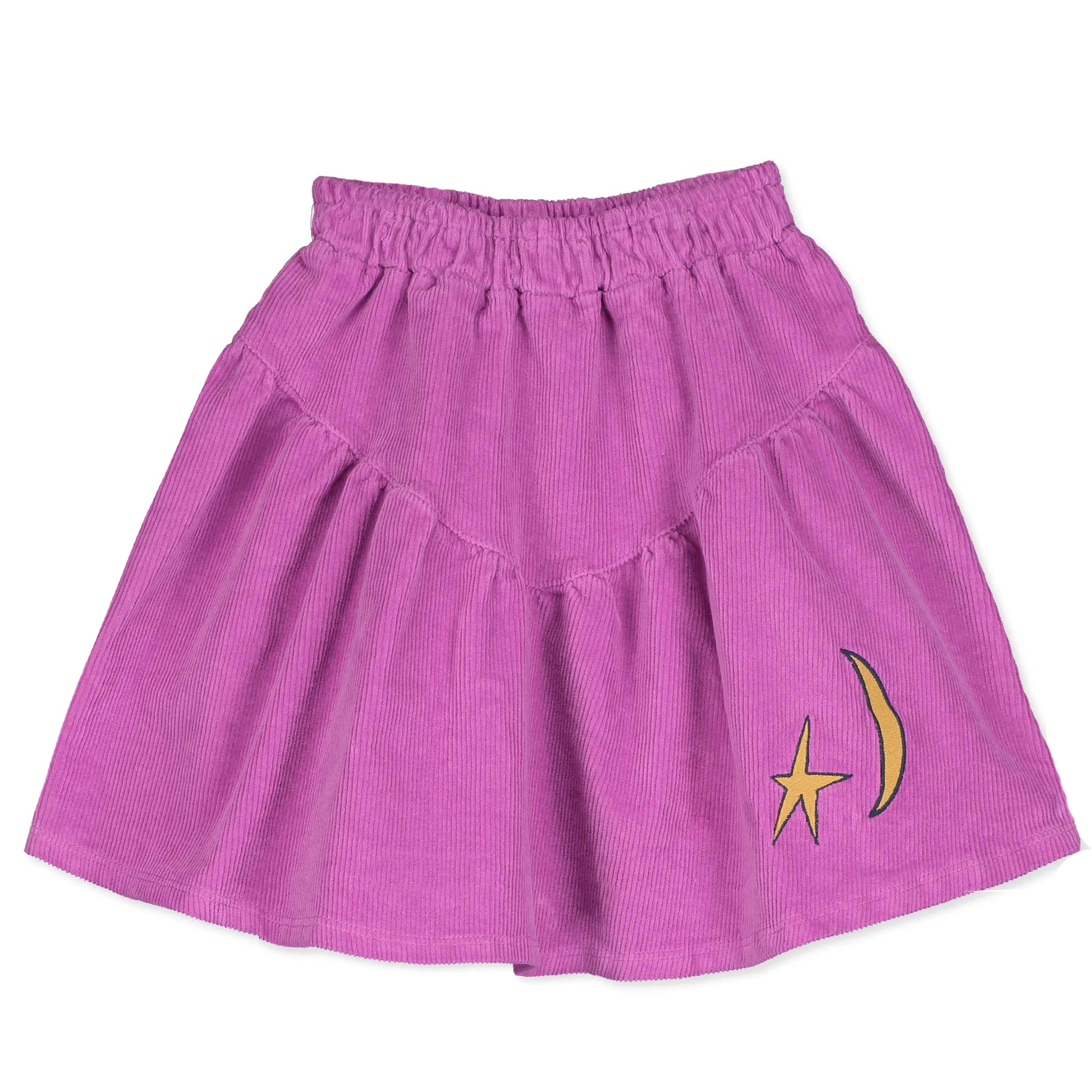 Corduroy Skirt Moon & Star – orchid