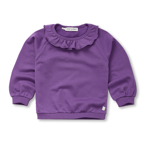 Sweatshirt Ruffle Collar – purple