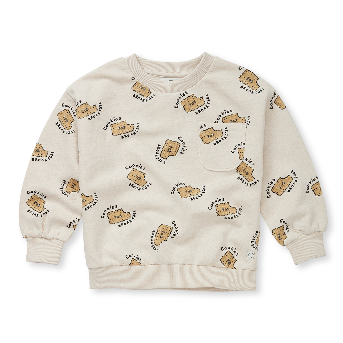 Sweatshirt Pocket Cookies Print – ivory