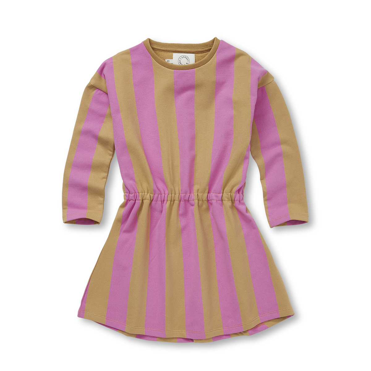 Skater Dress Block Stripe – purple pink