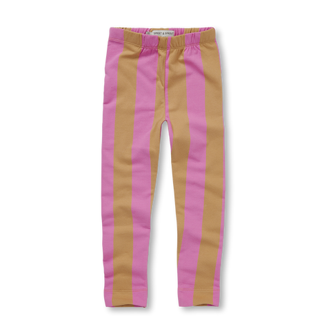 Legging Block Stripe – purple pink/light mustard