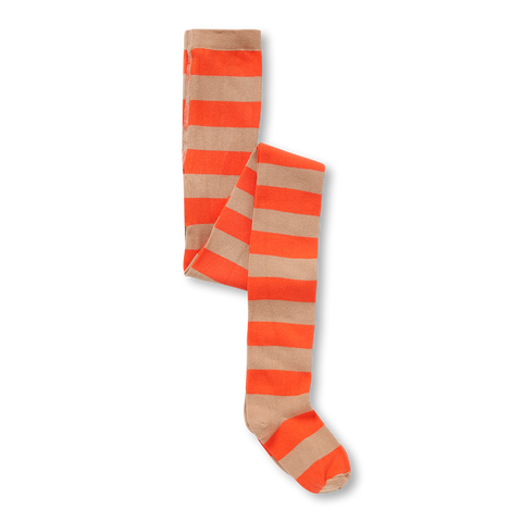 Tights Block Stripe – tomato