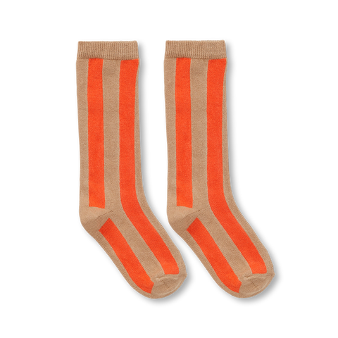 Socks Stripe – tomato