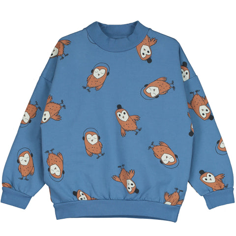 Sweatshirt Owls – blue