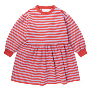 Dress – dusty red stripe