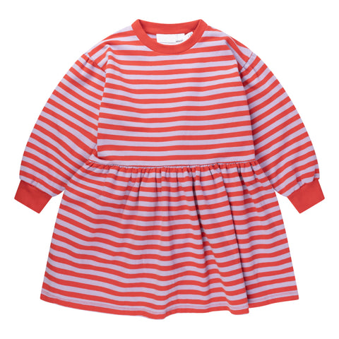 Dress – dusty red stripe