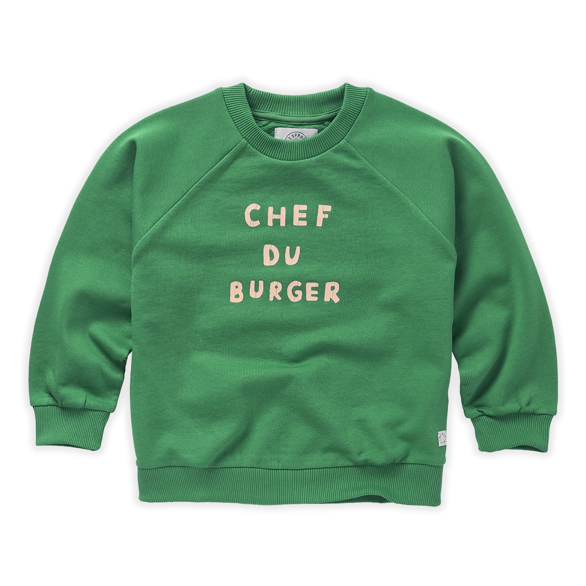 Sweatshirt Raglan Chef du Burger – mint green