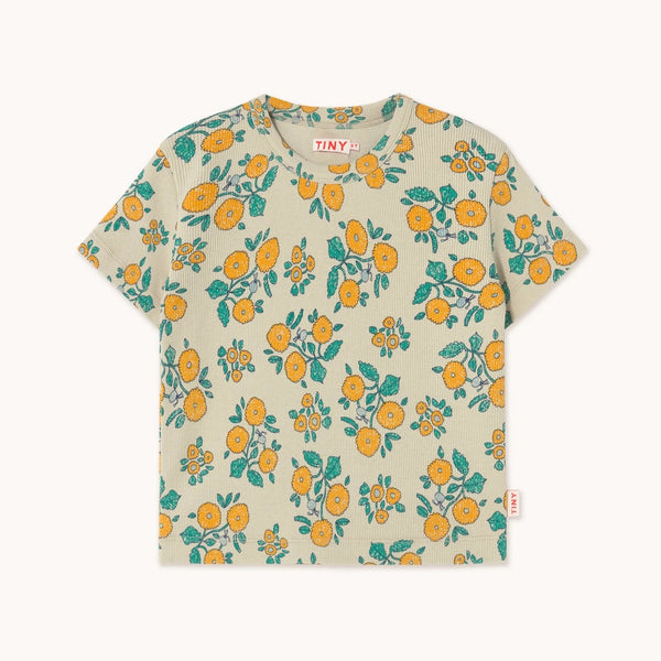 Flowers Tee – dark vanilla