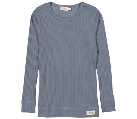 Plain Tee Longsleeve – stormy blue