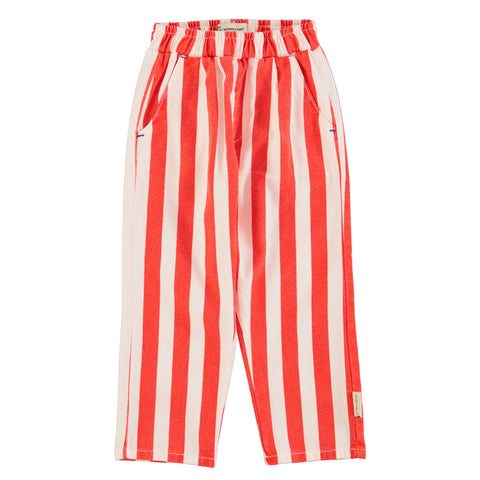 Trousers – white & red stripes