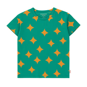 Sparkle Tee – deep green/orange